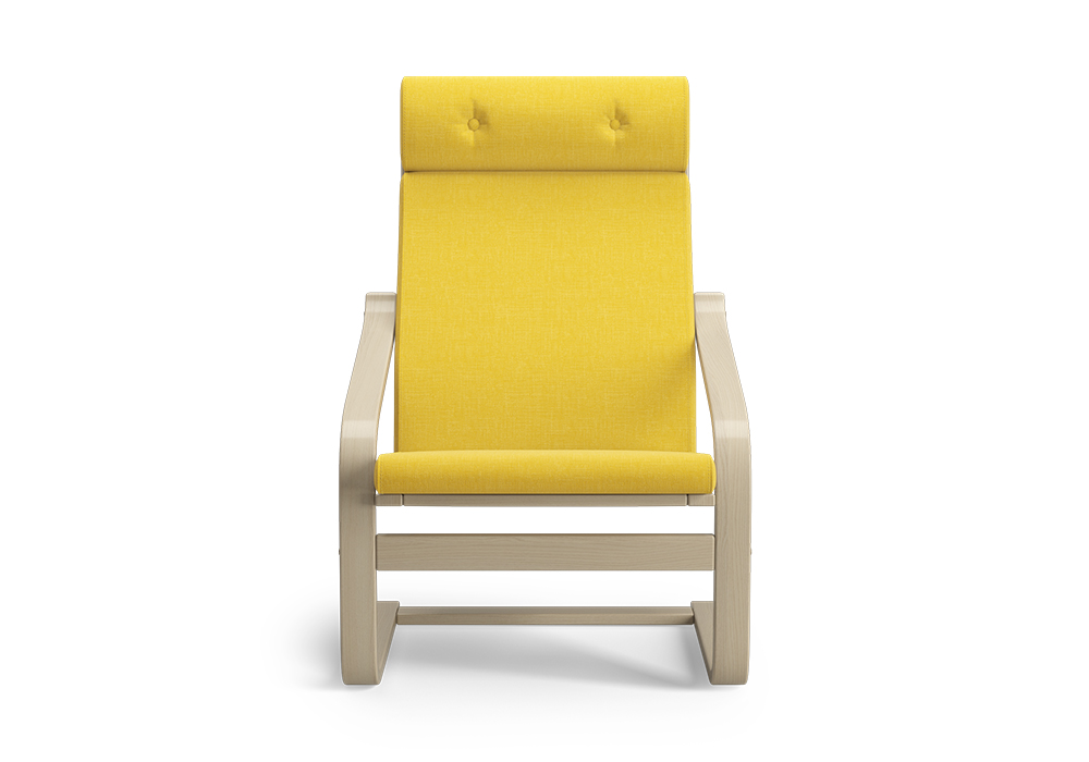Кресло Тириль желтое / натуральное