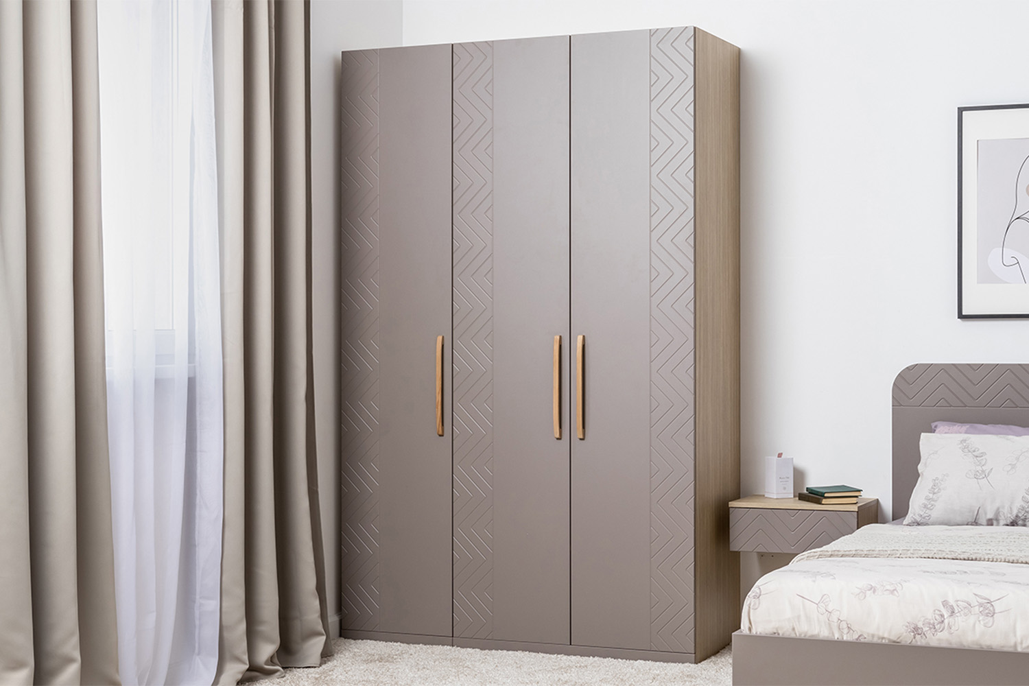 Шкаф Амьен 16.309.02, Плэйн, Веллюто Капучино