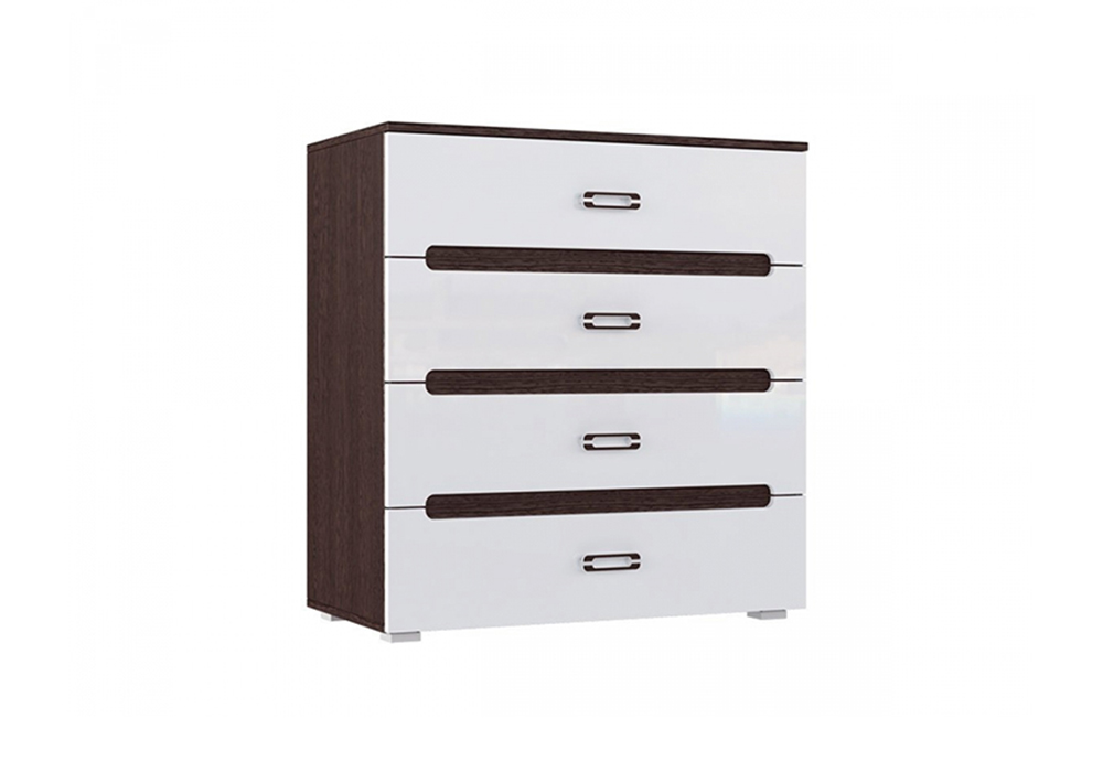 Комод Ким белый глянец / венге