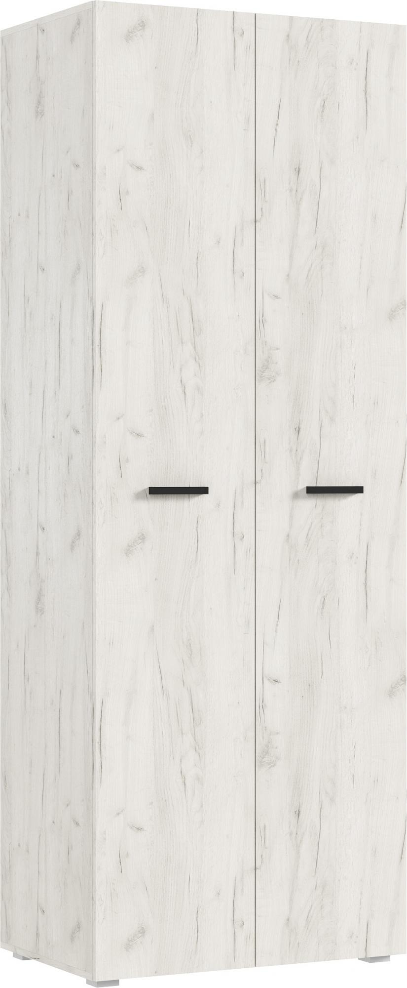 Шкаф двухстворчатый Нэнси New (800), Дуб Крафт Белый