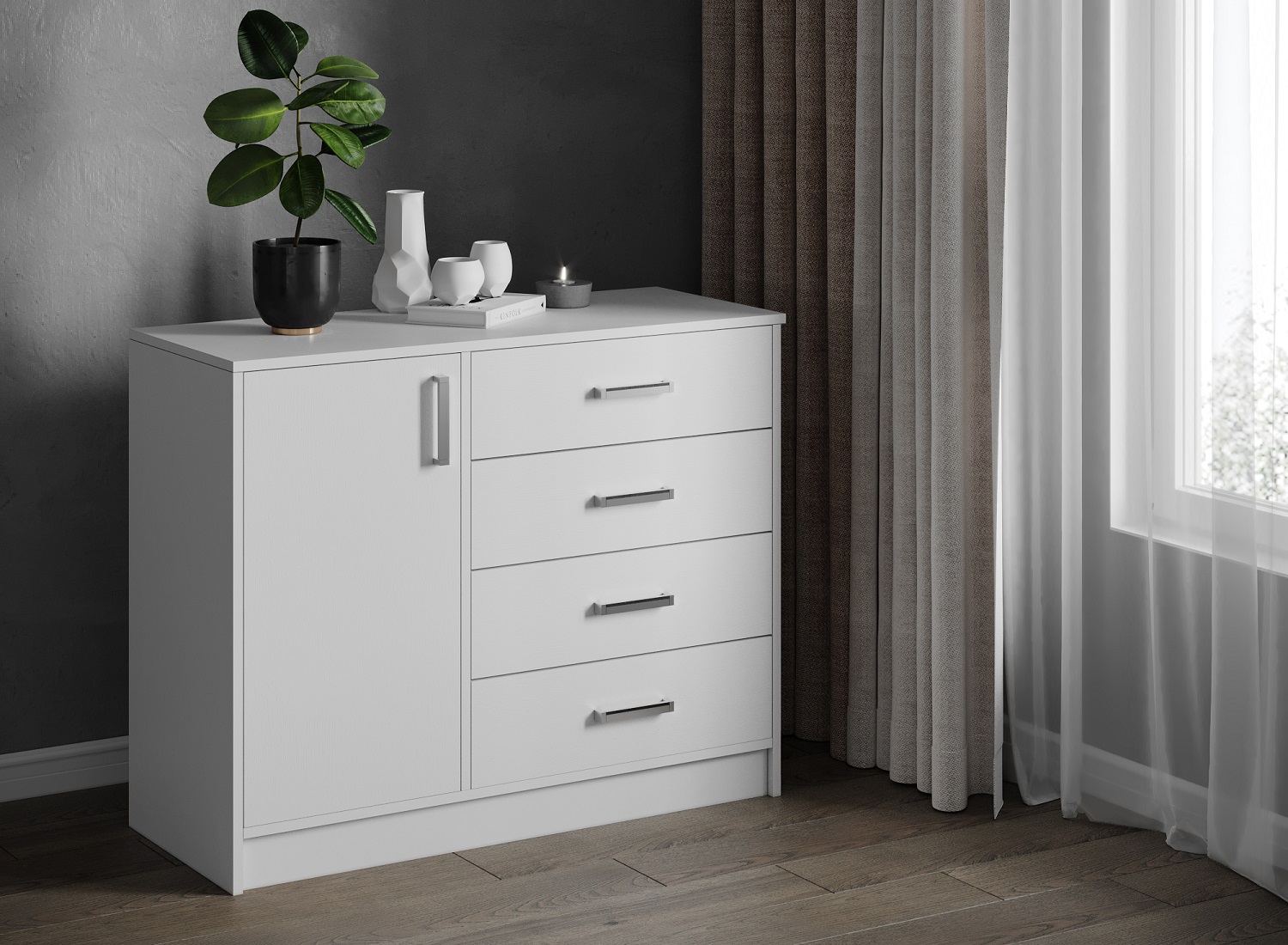 Комод большой Катрин 6, белый