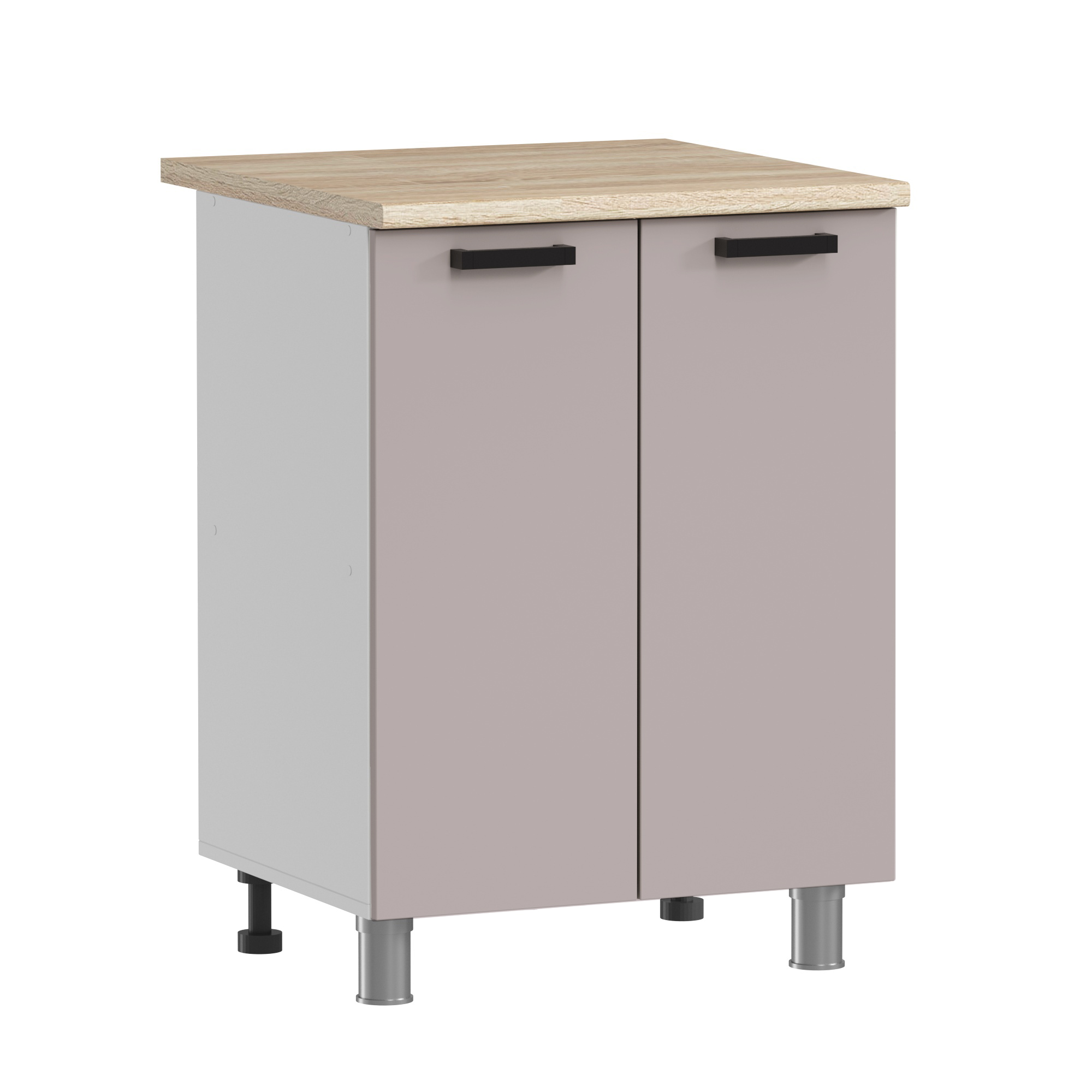 МК Аленушка Н 600 Лаванда Кашемир, скоба черный (со столешницей)