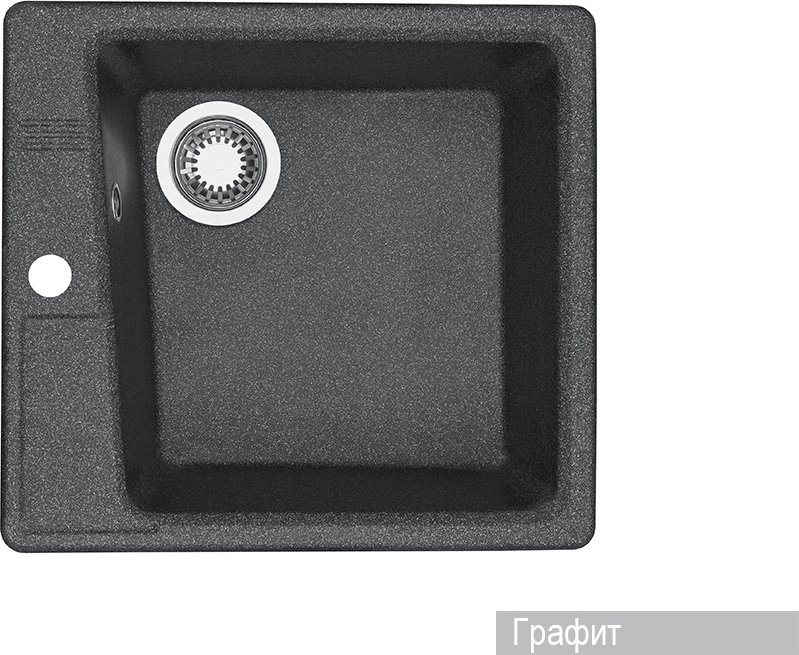 1A713032PM210 Мойка кухонная Парма графит 510х470х175мм