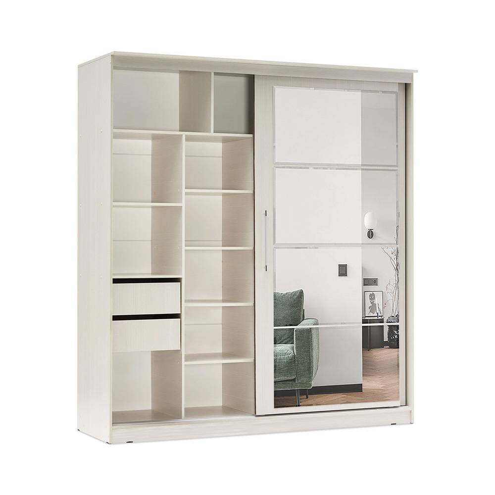 Шкаф-купе Элегант №7 2,0 м, Сандал светлый