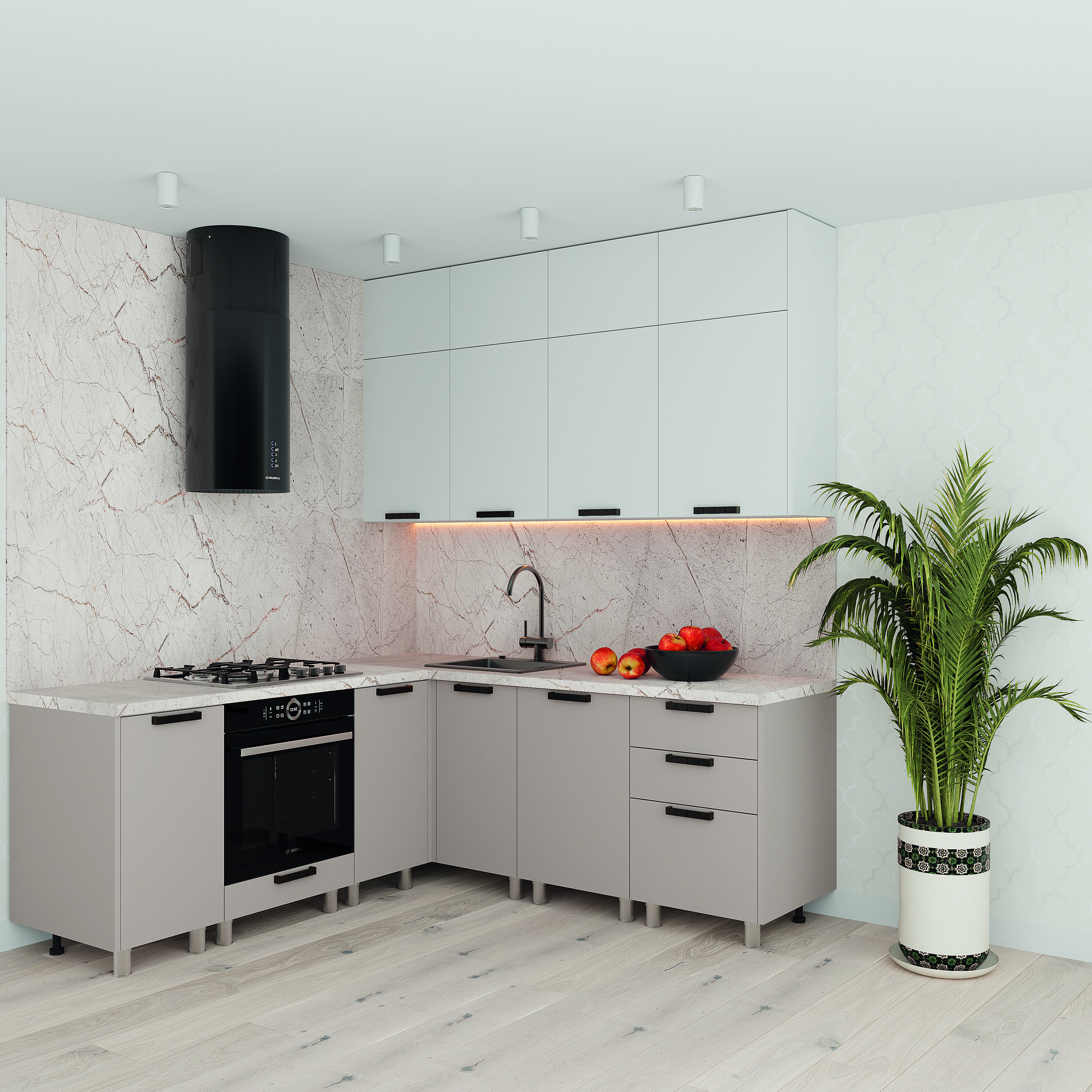 МК Аленушка НПУ 1000 Лаванда Кашемир, скоба черный (со столешницей)