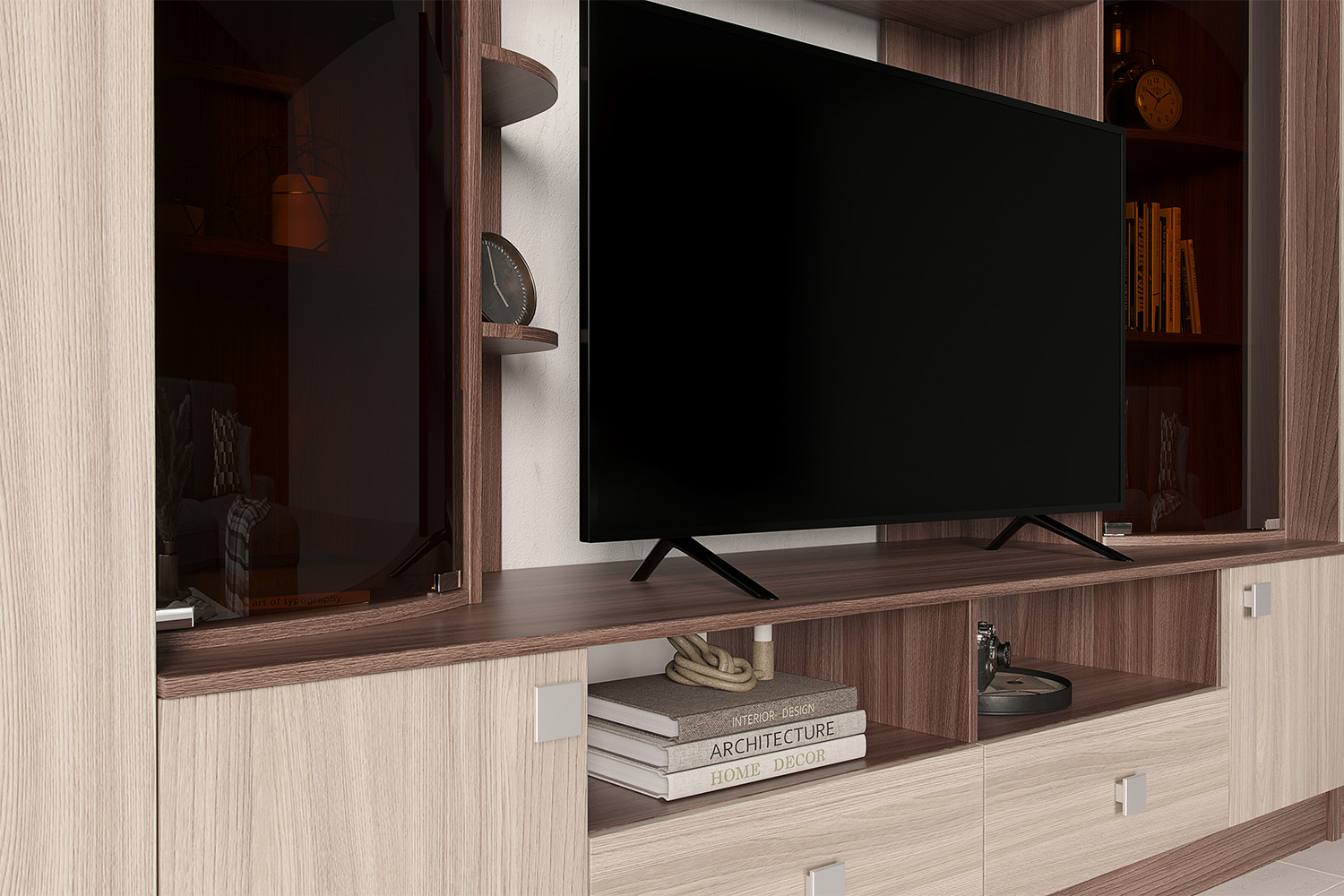 Гостиная Венеция, Ясень шимо светлый, Ясень шимо темный