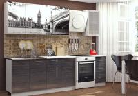 Кухня Биг-Бен 2.0 м белый шагрень / титан черный