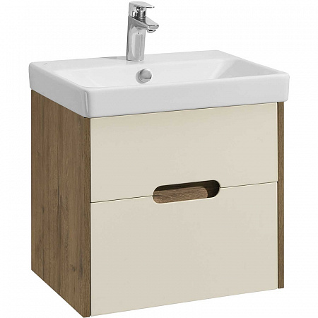1A2542K0OLVG0 Набор: 1A254201OLVG0 Тумба-умывальник Оливия 55 Дуб веллингтон/ 1WH501620 Раковина Адриана 55