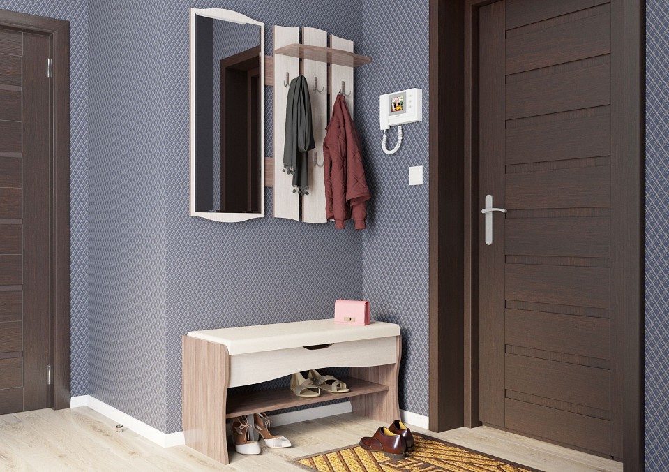 Банкетка-стеллаж для обуви Фьюжен 2-4203