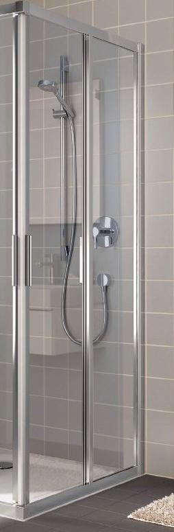 CADA XS CK E2R 09020 VPK 2-х ств.раздвиж. дверь для комбинации со второй дверью 885-910/2000, крепление справа, стекло прозр. ESG Clean