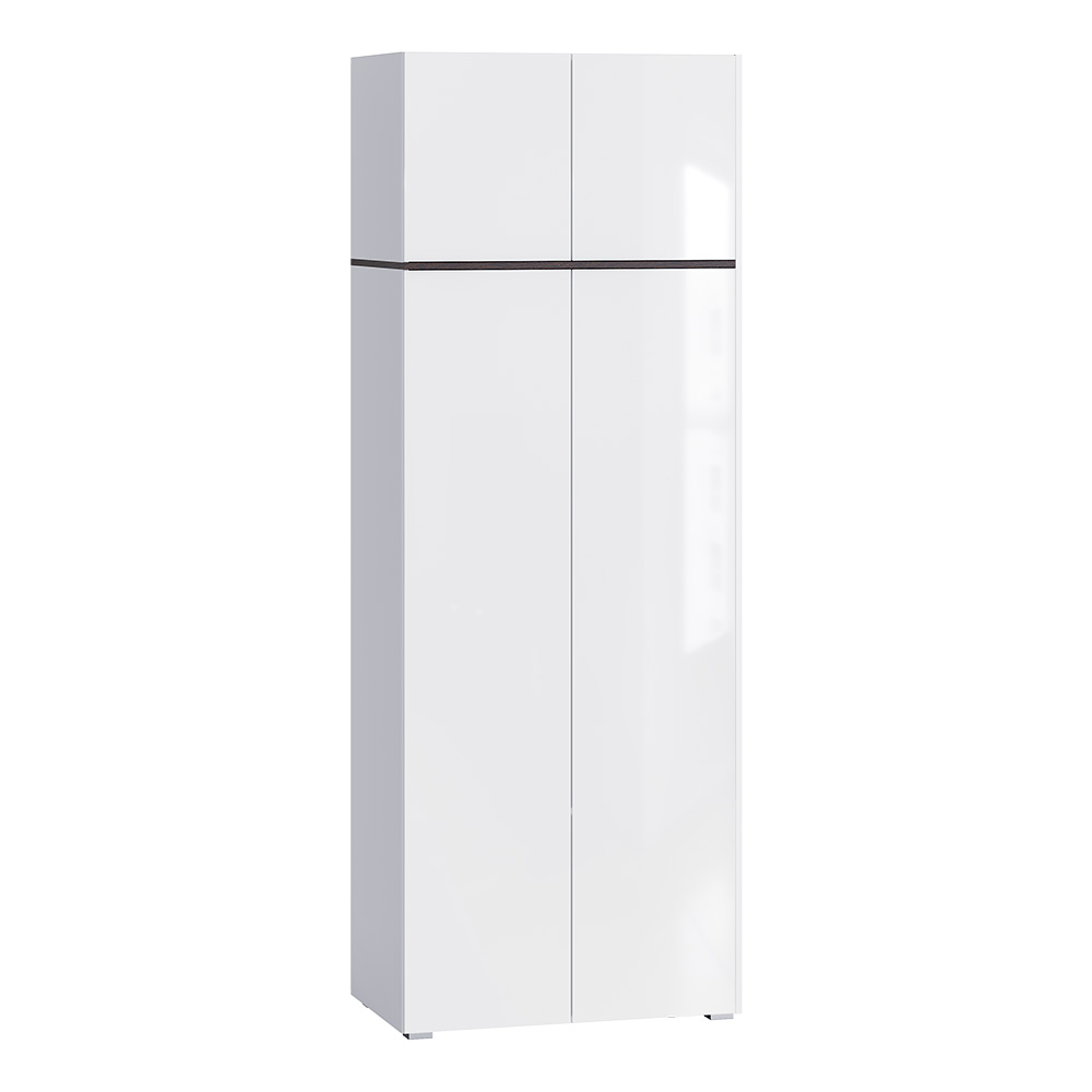 Шкаф двухстворчатый Мадера, Белый глянец холодный