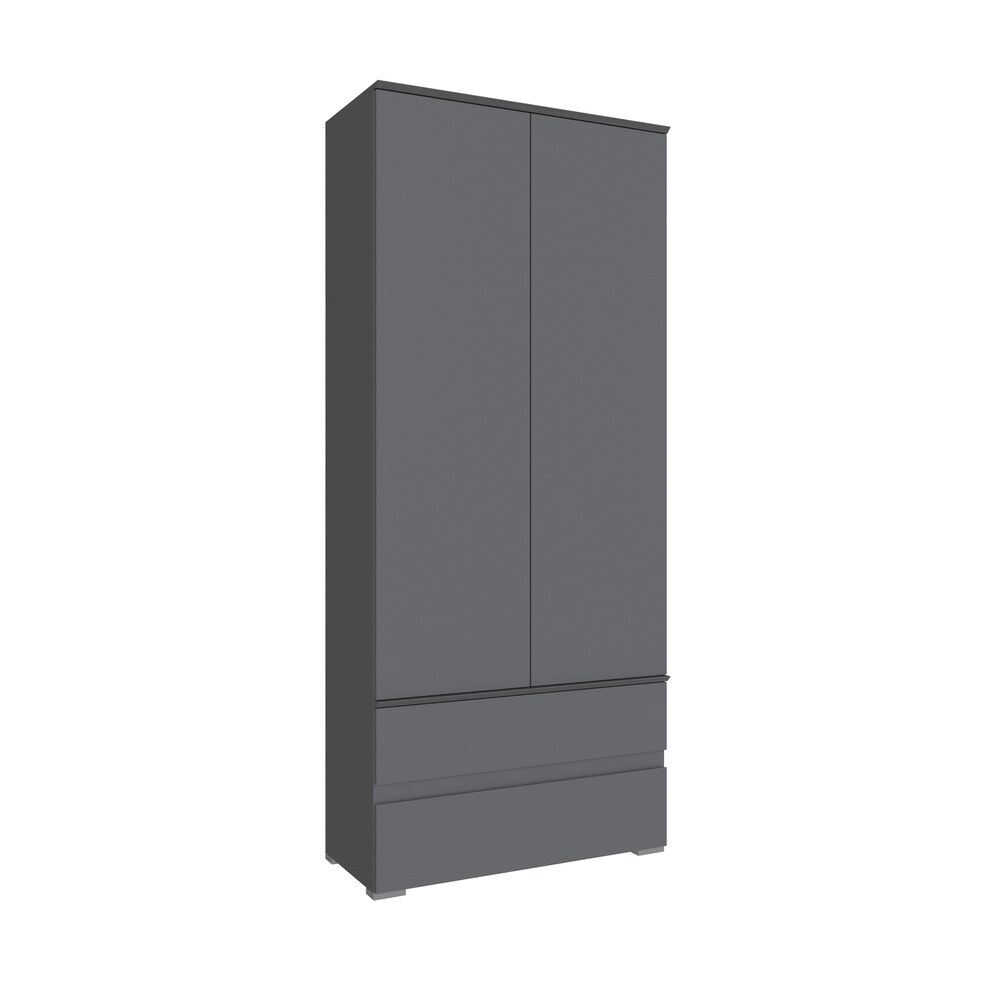 Шкаф для одежды и белья Плейона, Графит серый
