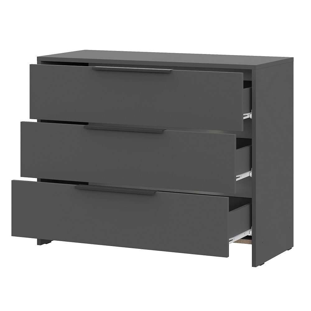 Комод 3 ящика Камелия 1, Графит