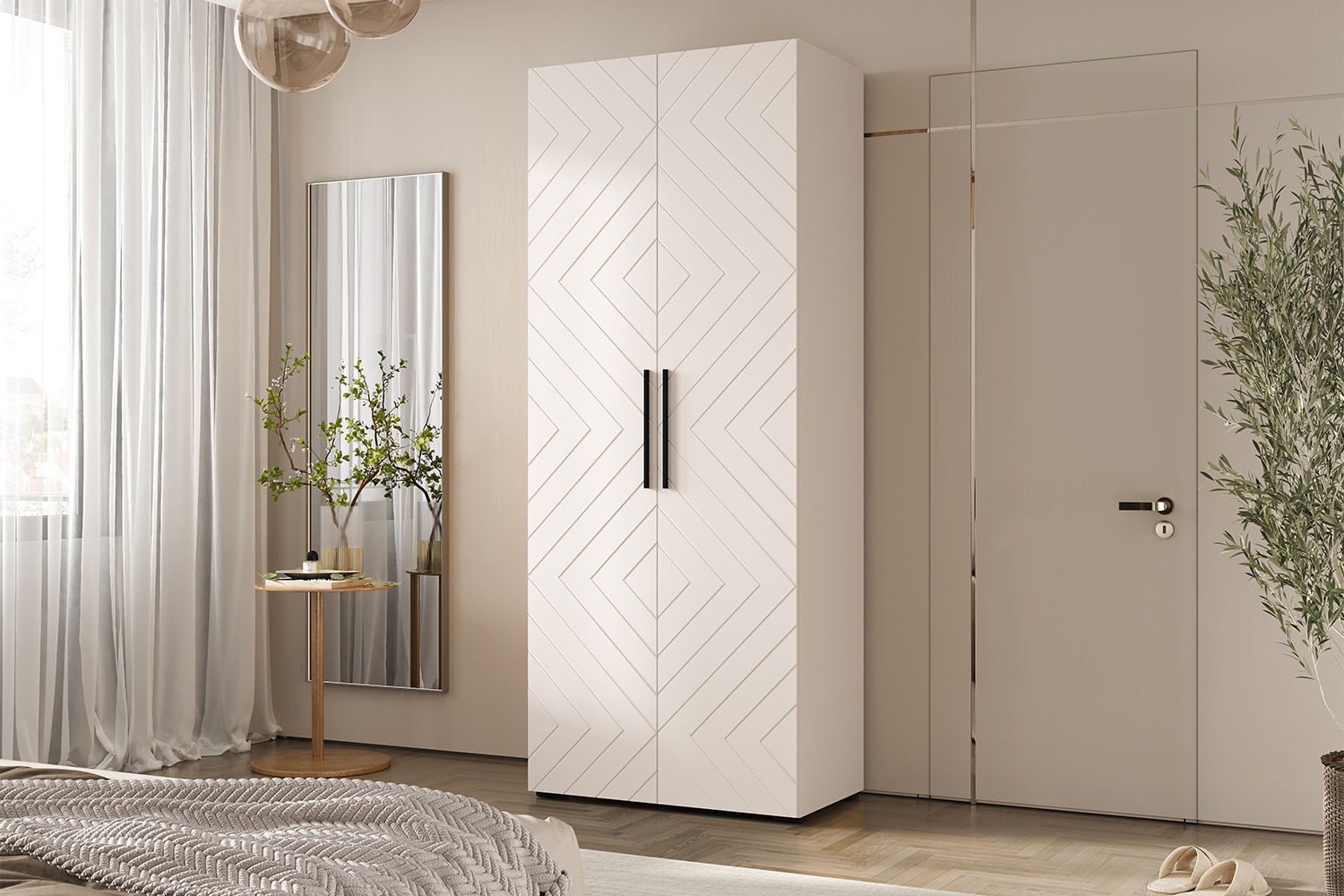 Шкаф двухстворчатый Флэш (900), Кашемир Шкаф двухстворчатый Флэш (900), Кашемир