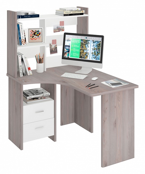 Стол компьютерный Домино Лайт СКЛ-Угл120+НКЛ-100