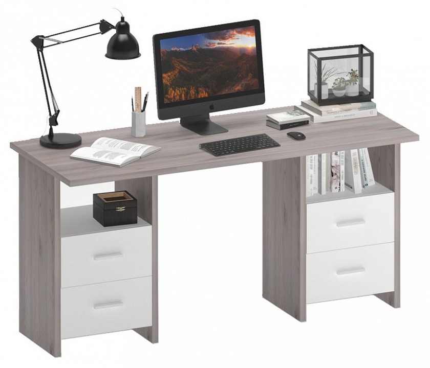 Стол письменный Домино Lite СКЛ-Прям150+2ТЯЛ