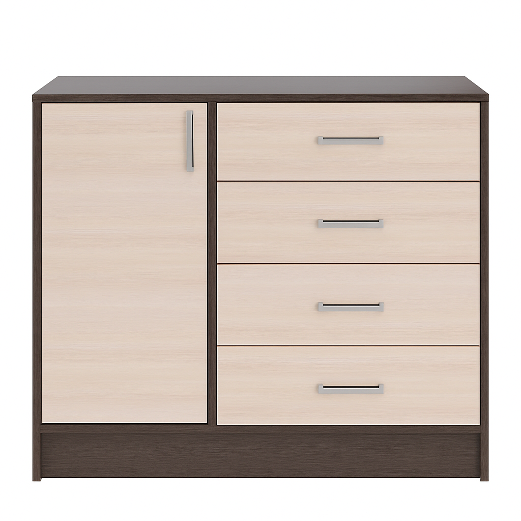 Комод большой Катрин 6, венге/дуб молочный
