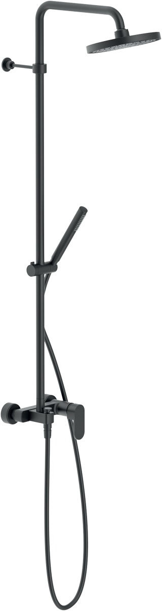 UP94130/30BM UP душевая система, верхний душ 20 см, матовый черный