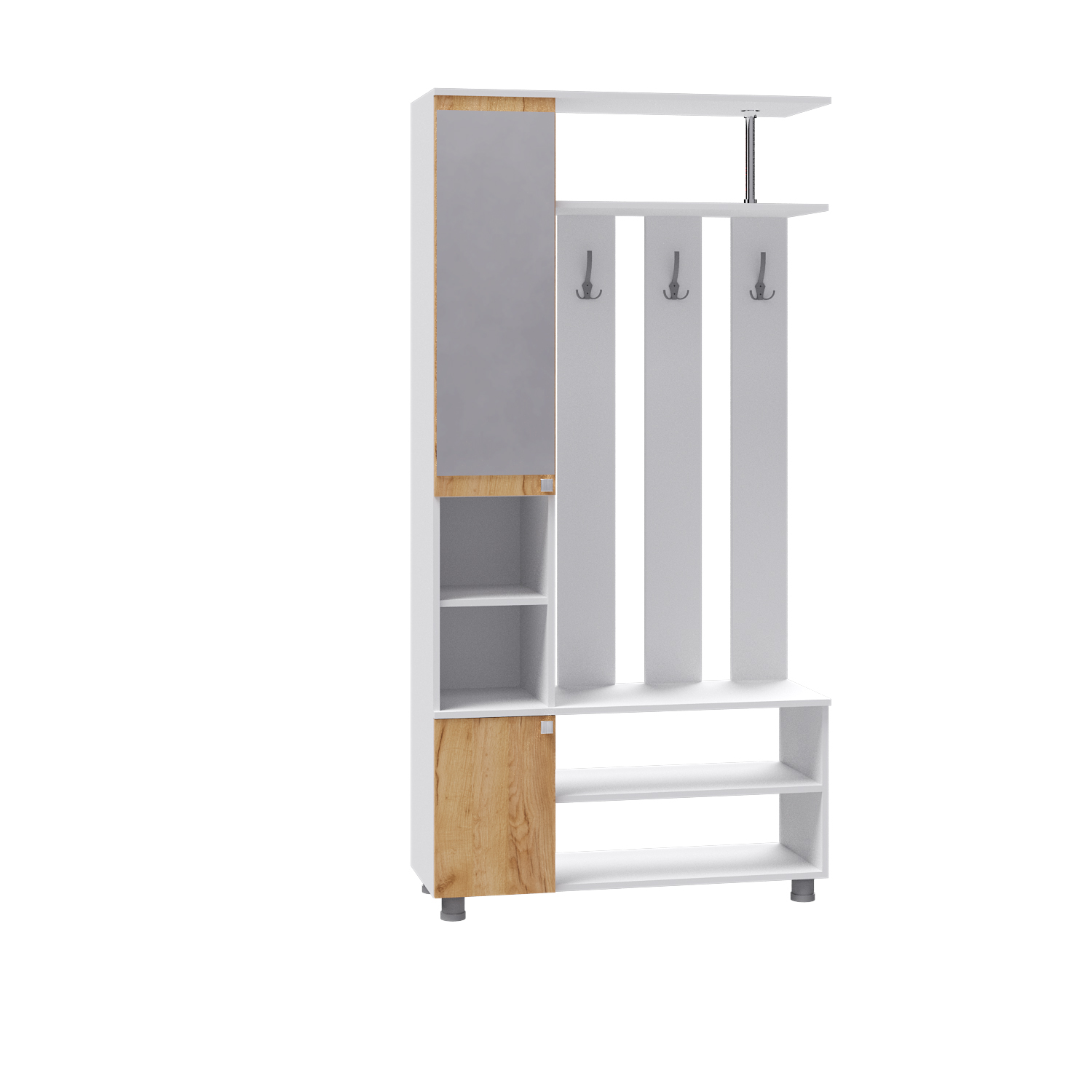 Прихожая Эконом, Белый, Дуб крафт золотой