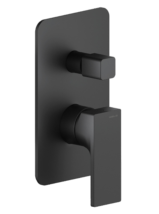 SE124100BM SEVEN смеситель для ванны (внешняя и скрытая часть) матовый черный