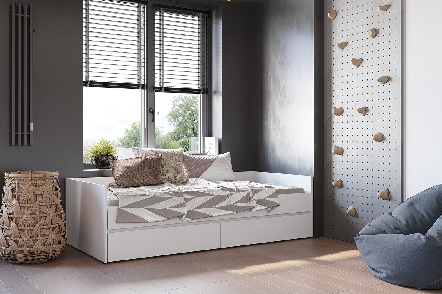 Кровать-трансформер Симпл КР-51, белый