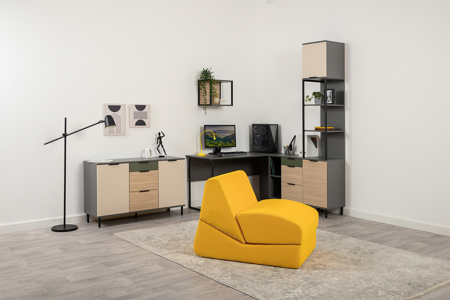 Кресло Марвэл Сетка, Желтый