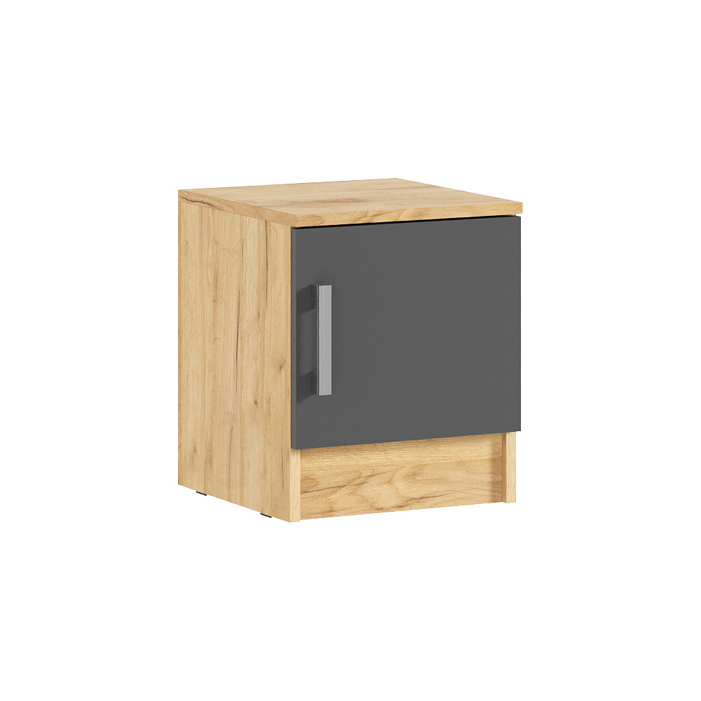 Тумба прикроватная Бася (1 шт.), Дуб Крафт, Графит Тумба прикроватная Бася (1 шт.), Дуб Крафт, Графит
