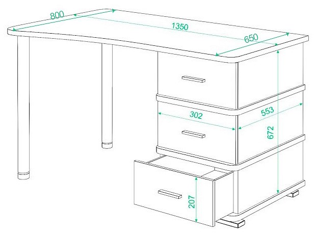 Стол письменный Домино СД-35