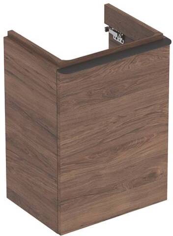 500.352.JR.1 Geberit Smyle Square Шкафчик под раковину с двумя выдвижными ящиками, для раковины 60 см, высота 61.7 см, цвет "пекан"