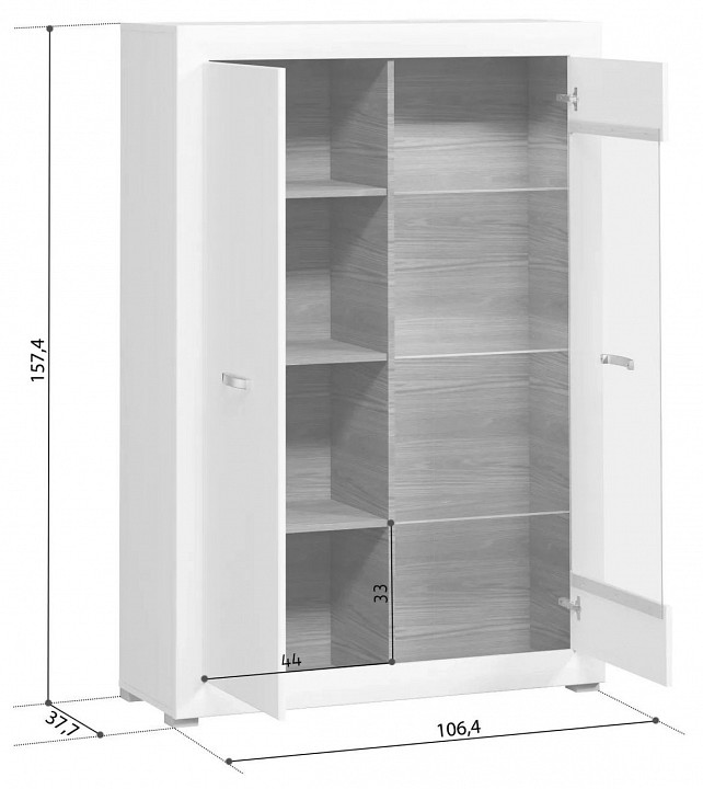 Тумба-витрина Мальта REG1W1D-90