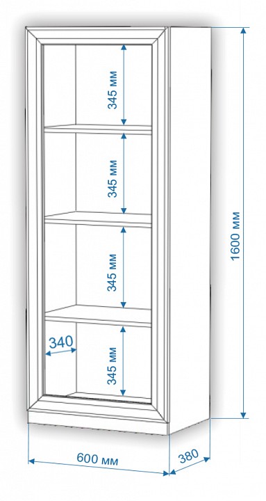 Шкаф-витрина Нобиле ВтН-ФС-ФГ