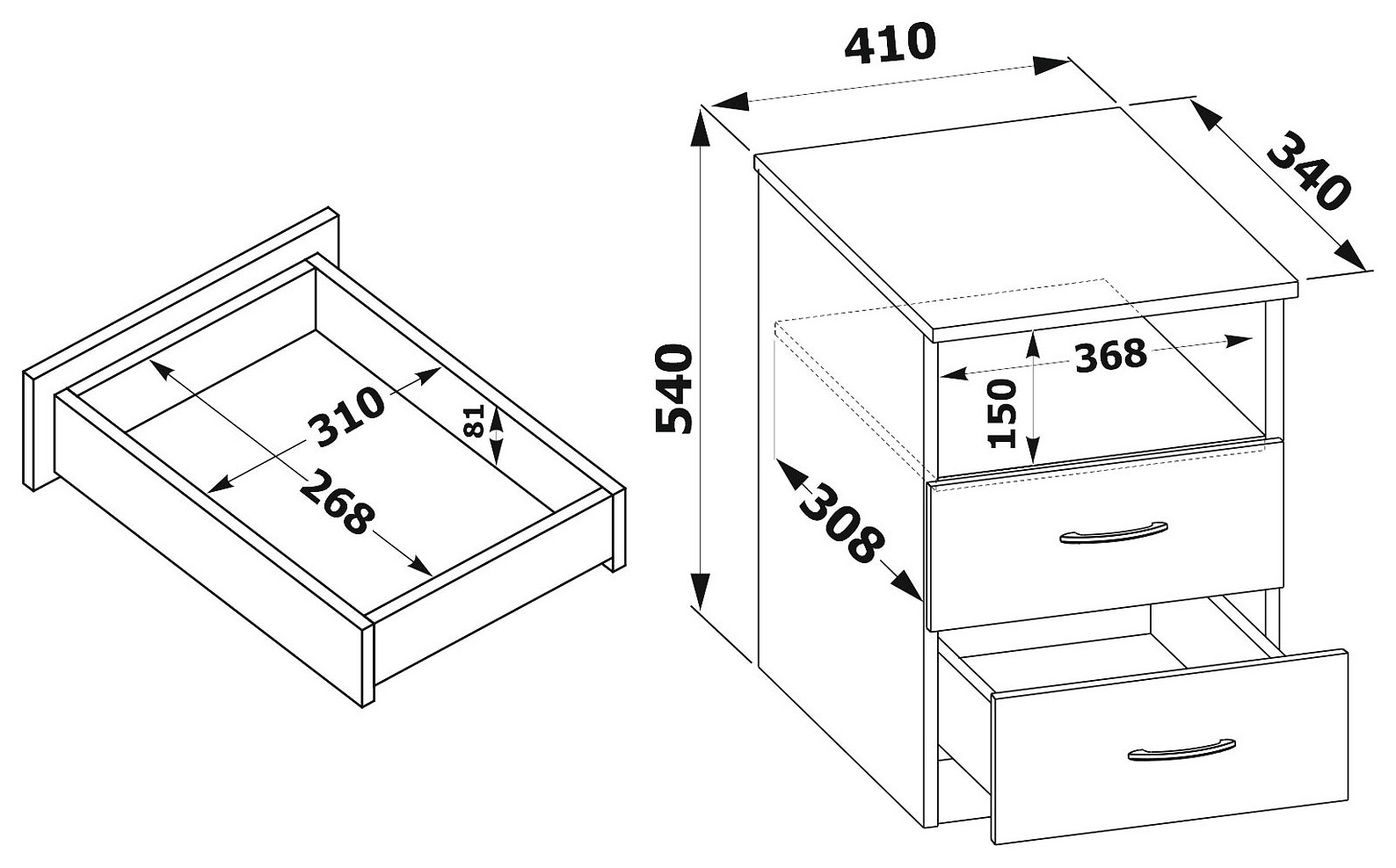 Тумбочка КТ-09.1