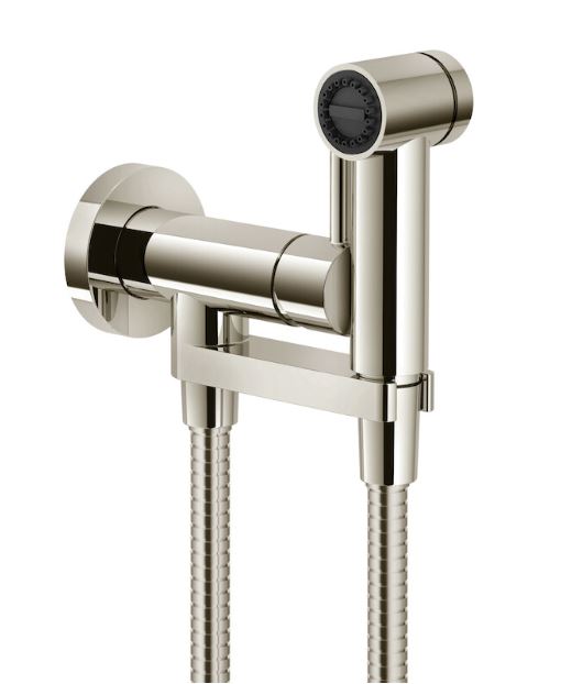AV00600NLP Комплект для гигиенического душа встроенный (смеситель + гигиеническая лейка + шланг), никель