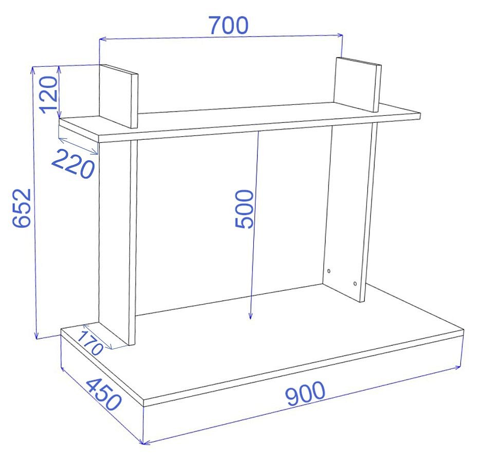 Стол компьютерный Cross СтТ1
