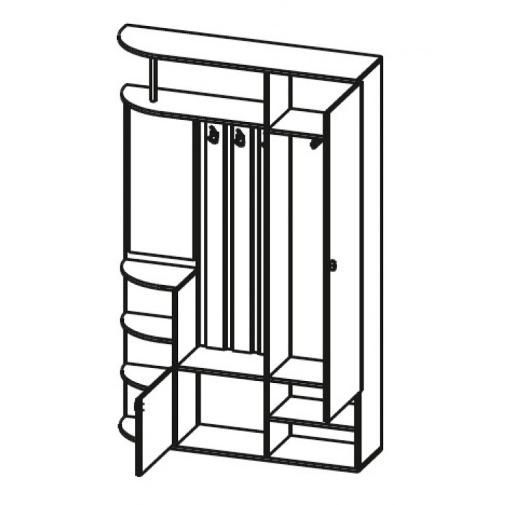 Прихожая Кармен-7, Венге, Вудлайн Кремовый