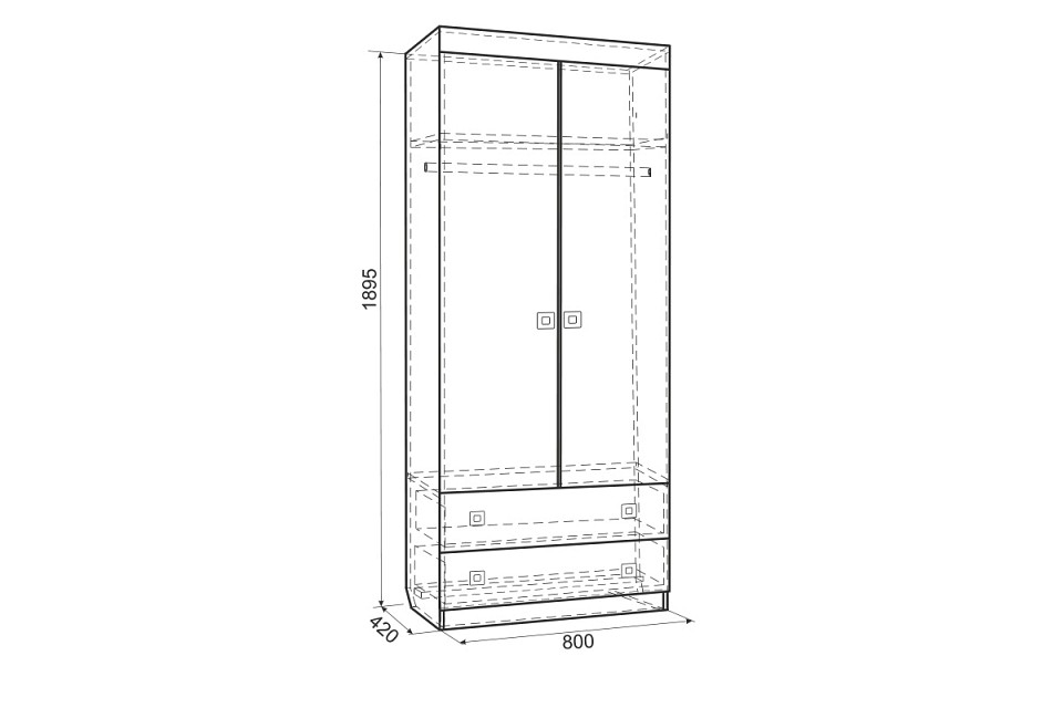 Шкаф платяной Форсаж