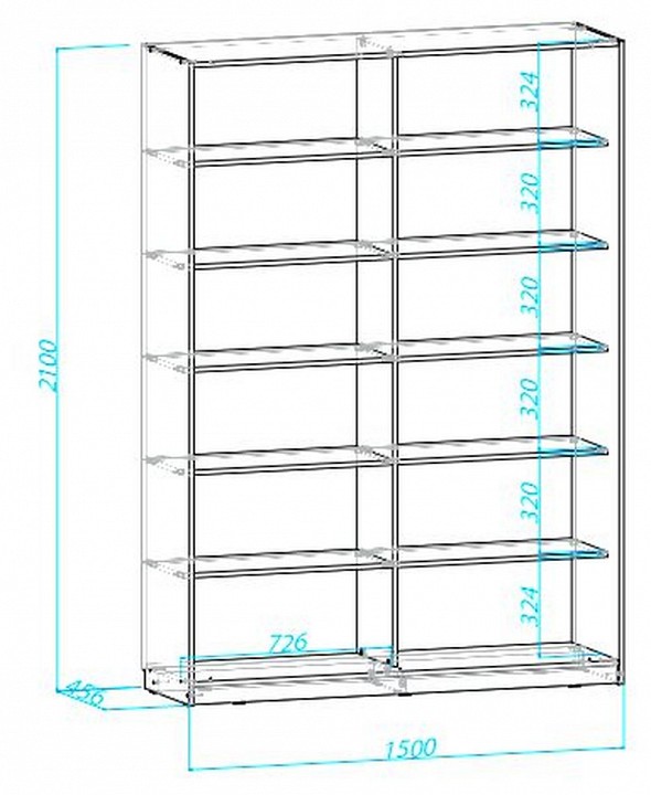 Шкаф книжный Мама