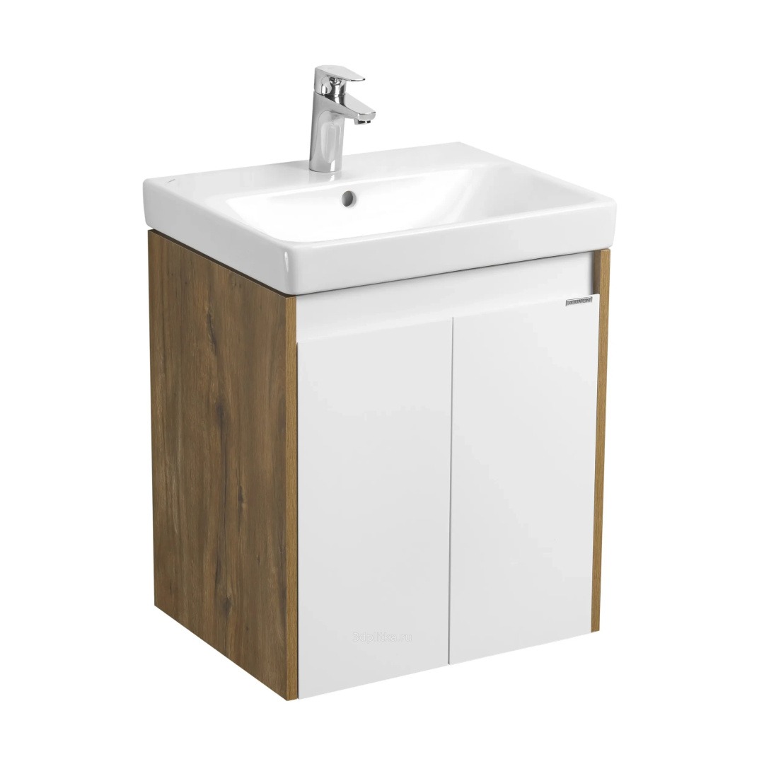 1A2788K0SDZ90 Набор: 1A278801SDZ90 Тумба-умывальник Сканди Doors 55 Бел/Дуб Рустикальный/1WH501620 Раковина Адриана 55