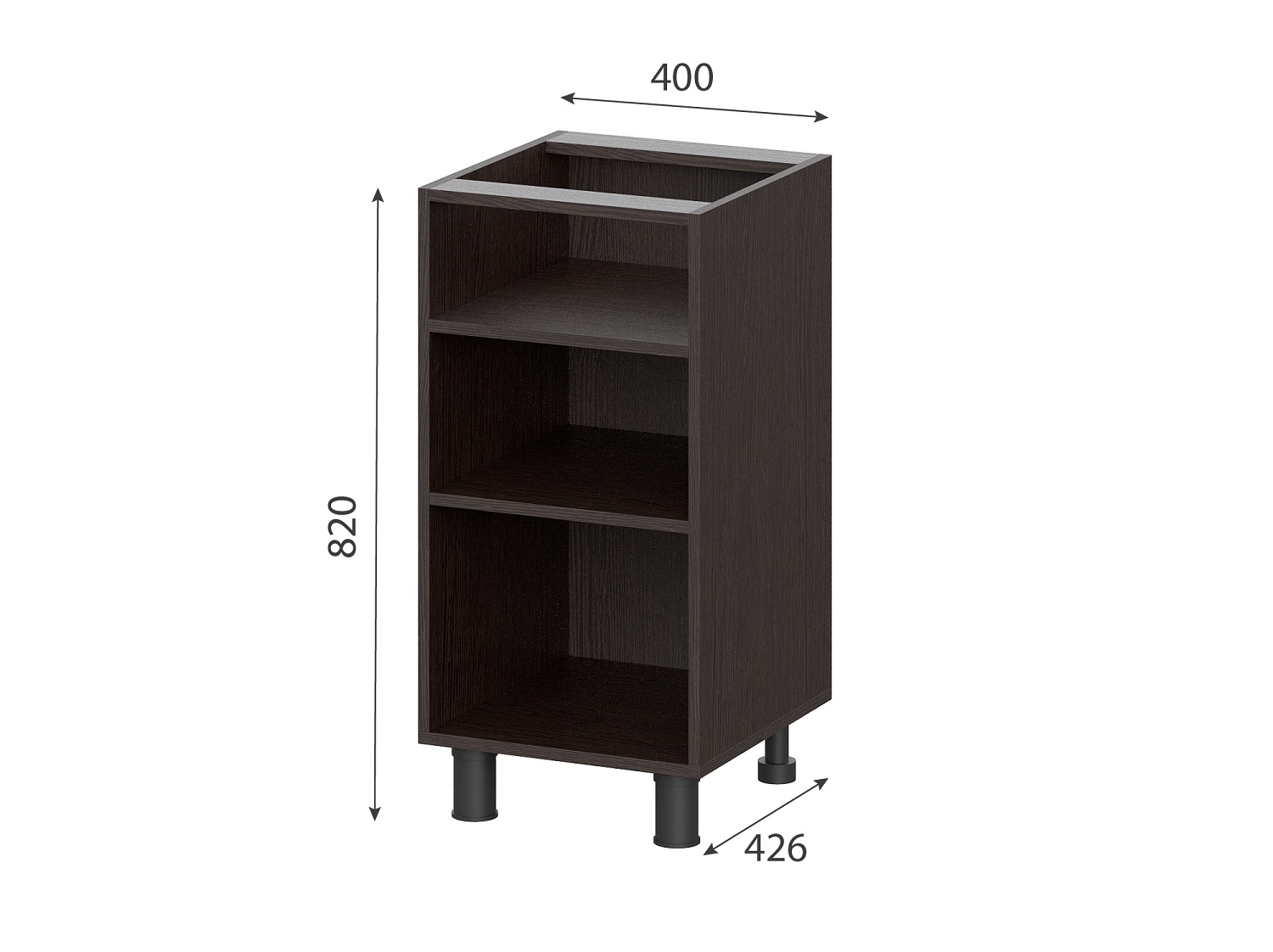 Стол открытый с полками 4с0 Берген