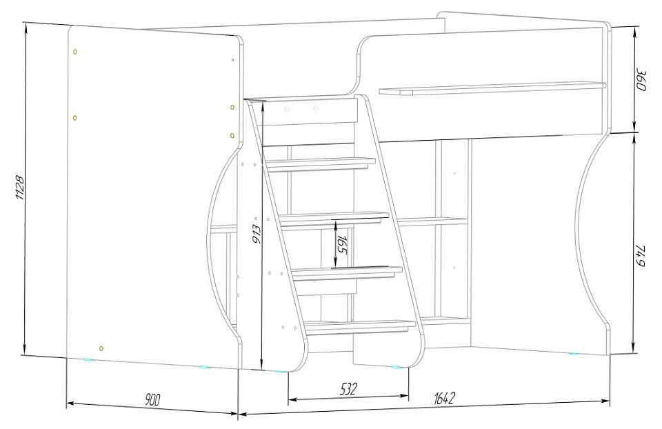 Кровать-чердак Р436 Кровать-чердак Р436