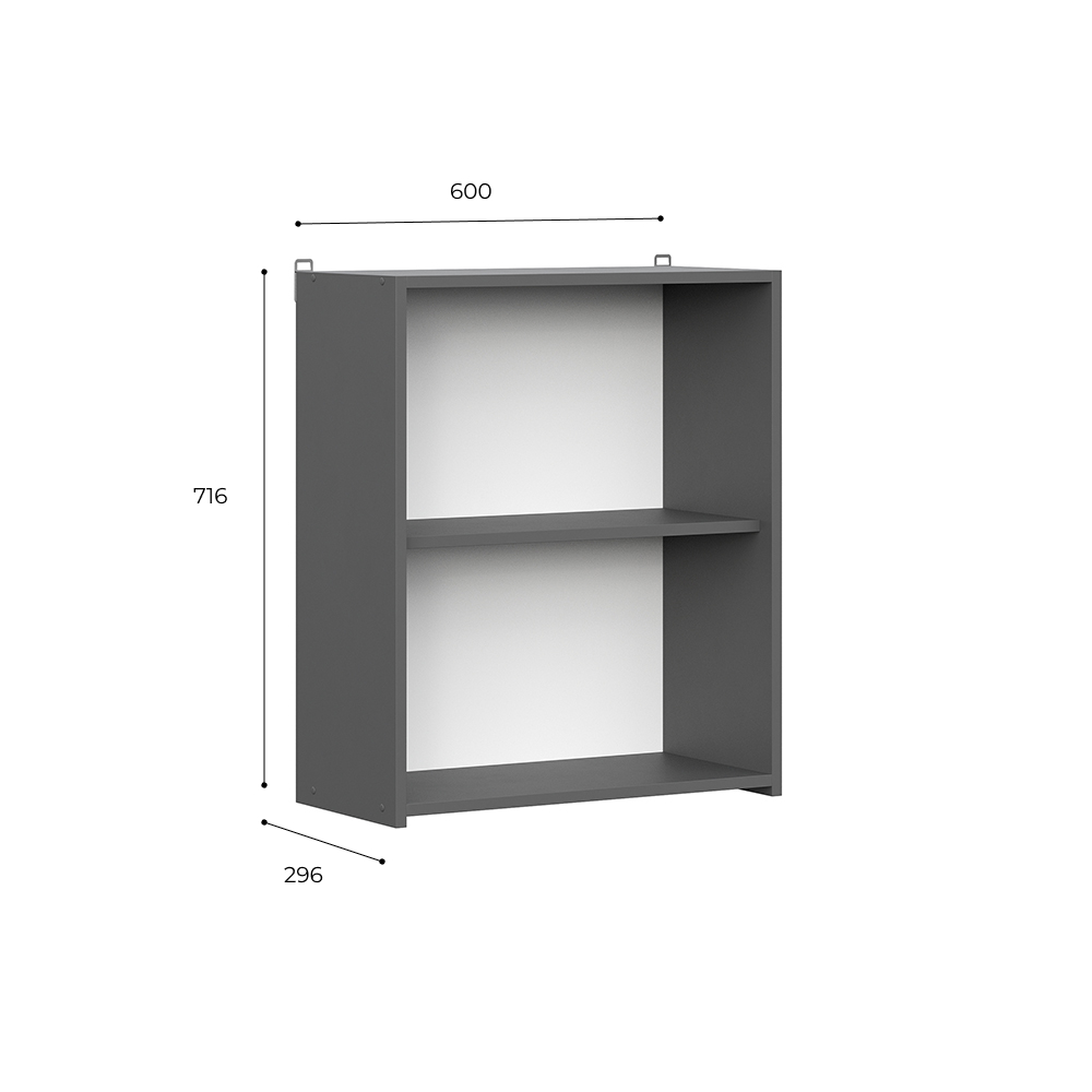 Верхний шкаф Ш 601 Денвер, графит