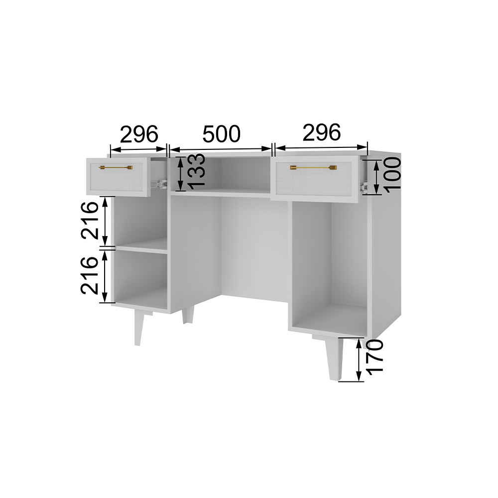 Стол косметический Толедо ТС-20, Белый