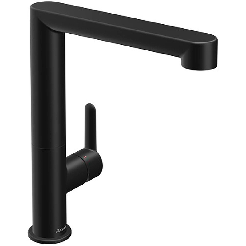 Смеситель кухонный с поворотным изливом без донного клапана PU 016.20 черный