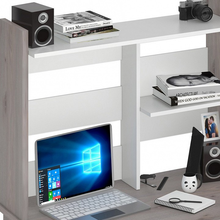 Стол компьютерный Домино Lite СКЛ-Прям100Р+НКЛ-100