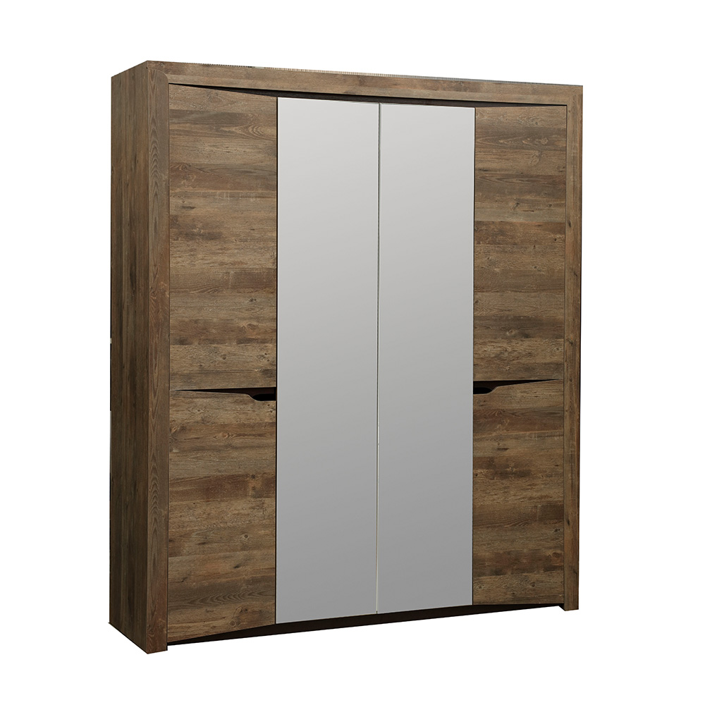 Шкаф четырехдверный Лючия 33.01, Кейптаун, Венге