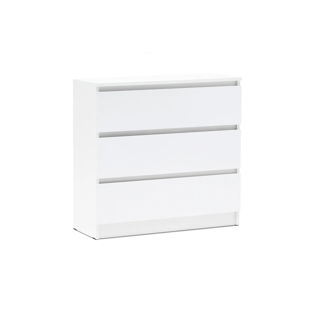 Комод Челси 800 (3 ящиа), Белый глянец холодный, Белый