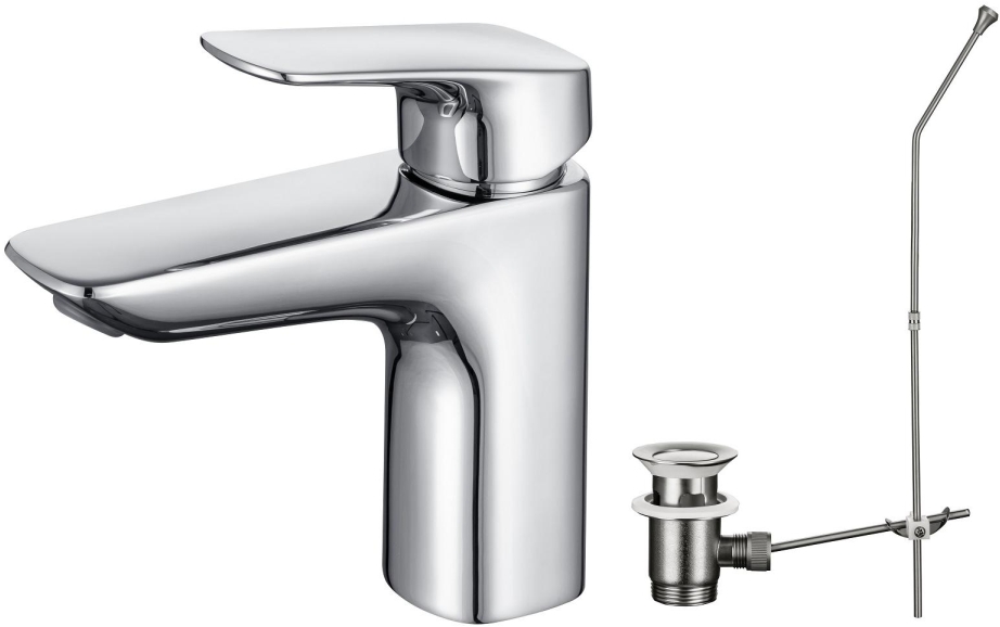 AQ1011CR ВЕГА смеситель для раковины 97 с донным клапаном