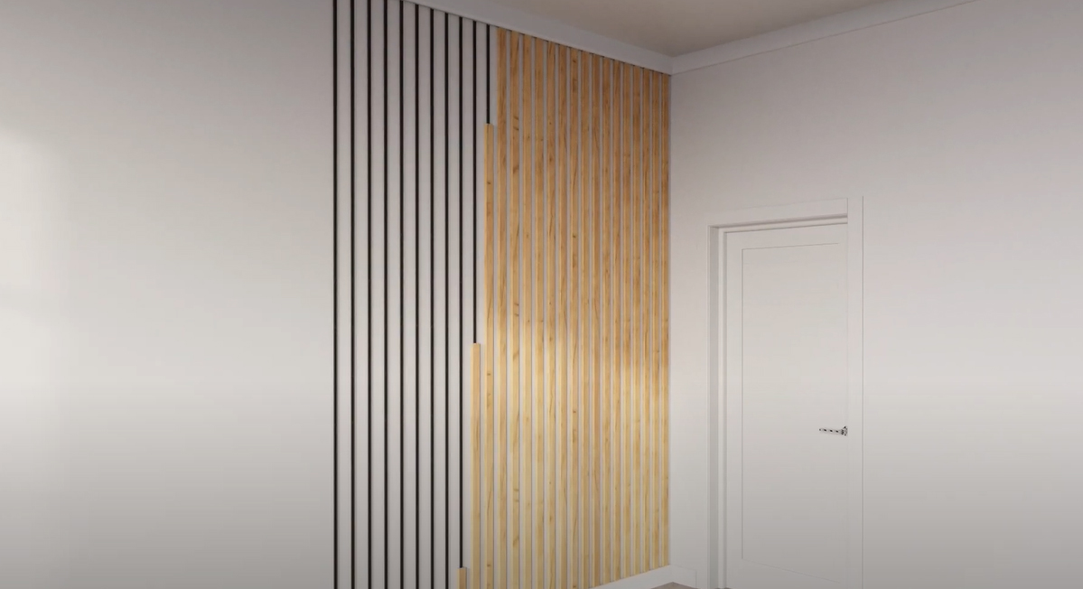 Комплект монтажных планок для реек, черный