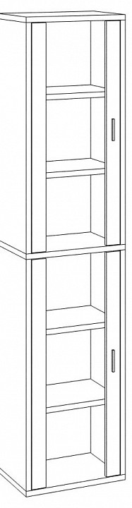 Шкаф-витрина Домино СУ(ш1в2)+2ФС Шкаф-витрина Домино СУ(ш1в2)+2ФС