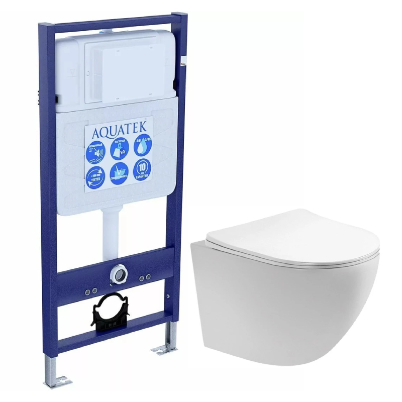 SET AQUATEK ЕВРОПА (рама AQUATEK Standard INS-0000012(без клавиши и крепежа)+унитаз ЕВРОПА AQ1900-00 с тонким сиденьем soft-close SET AQUATEK ЕВРОПА (рама AQUATEK Standard INS-0000012(без клавиши и крепежа)+унитаз ЕВРОПА AQ1900-00 с тонким сиденьем soft-close